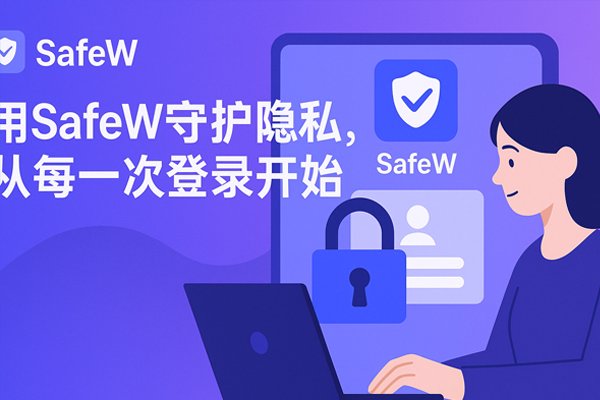 每一次登录操作，都是 SafeW 开启隐私守护的起点。